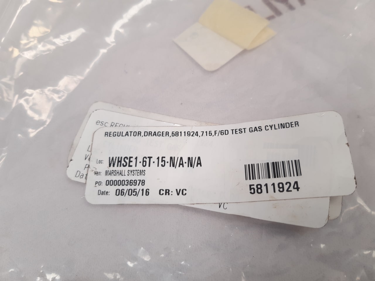 Drager 5811924 Gas Cylinder Regulator 715