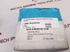 Deltrol Ev3 5 A2 Quick Release F/Air Pipe Valve 206958-skg