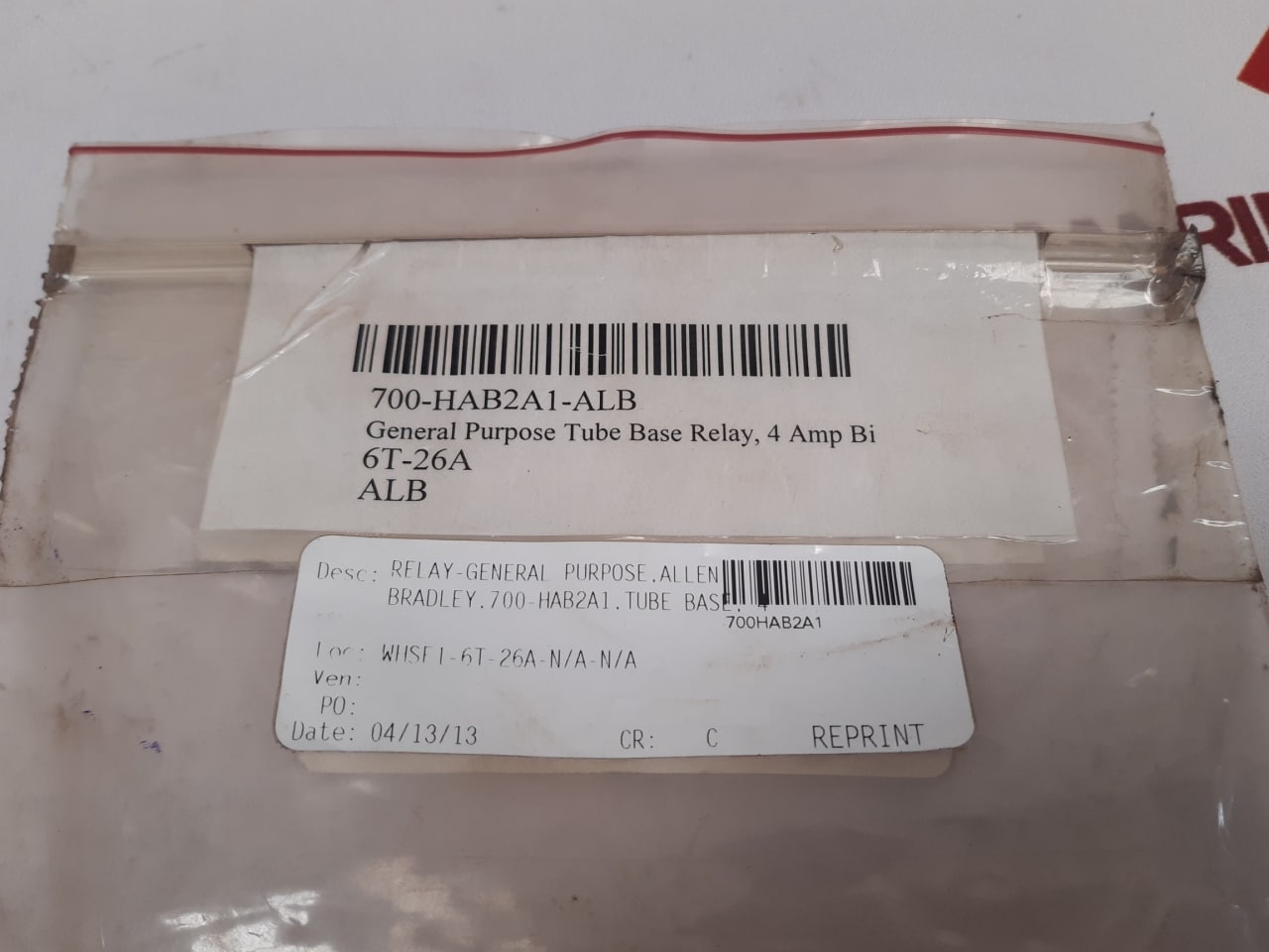 Allen-bradley 700-hab2A1 Ser: B General Purpose Relay