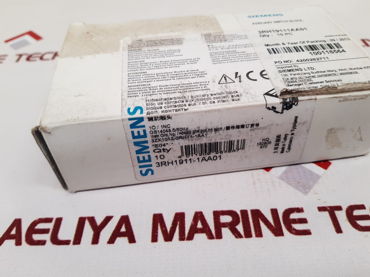 Siemens 3Rh1911-1Aa01 Auxiliary Switch Block 4200262711