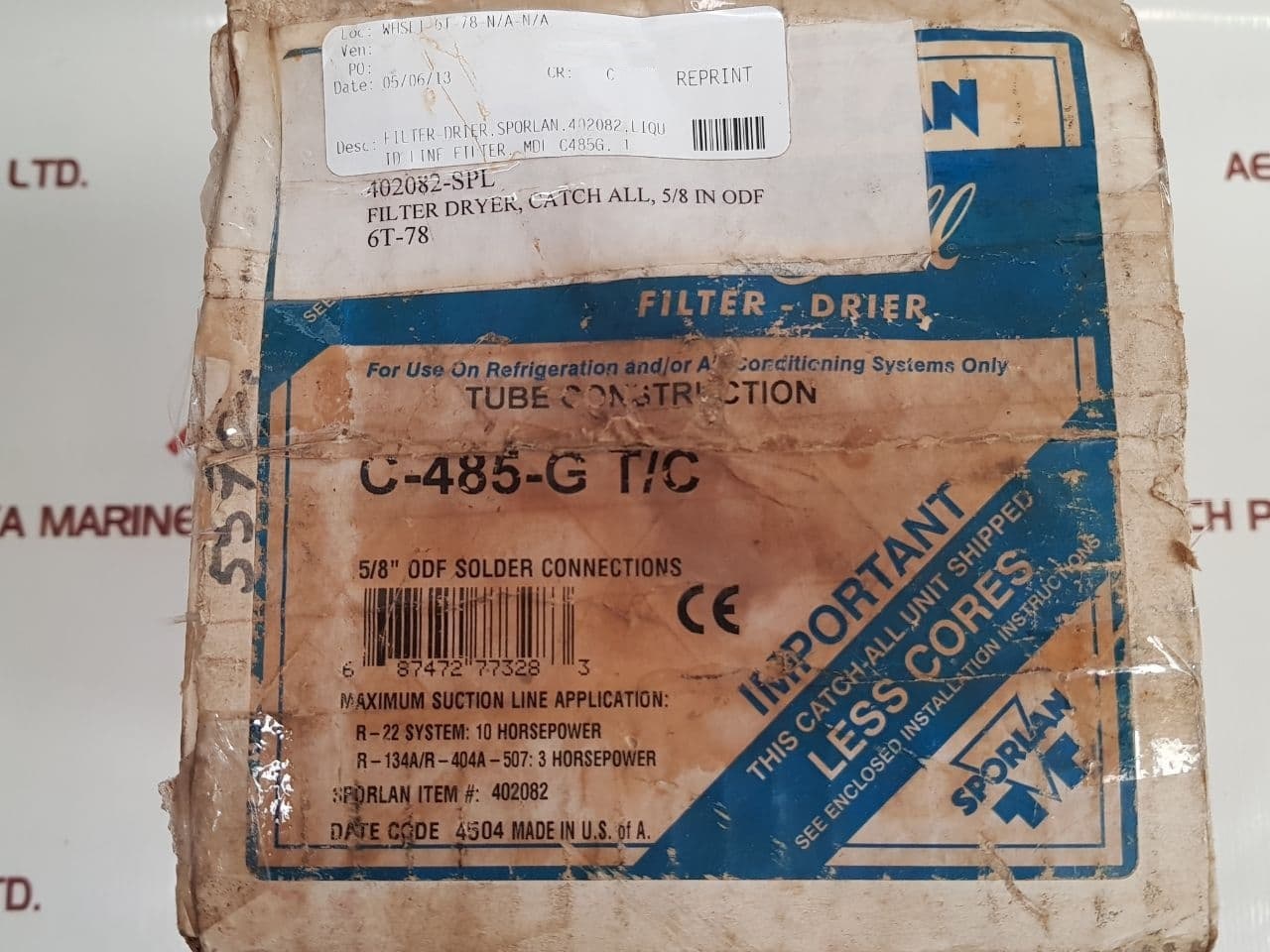 Sporlan C-485-g T/C Filter-drier