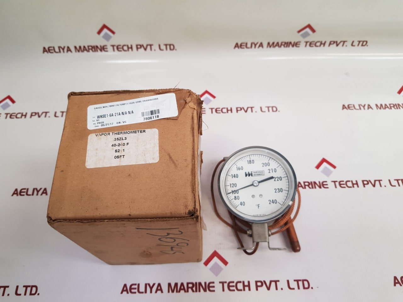 Weiss Instruments Temperature Gauge 40 To 240 °F
