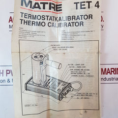 Matre Maskin Tet4 Temperature Calibrator 220Vac
