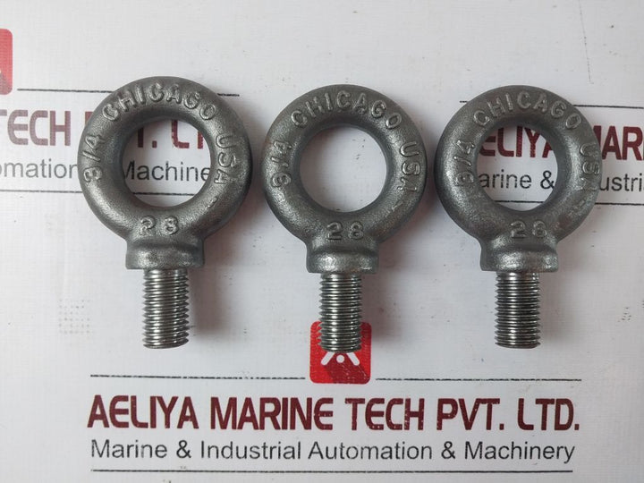 Lot Of 3X Chicago 3/4 Eye Bolt