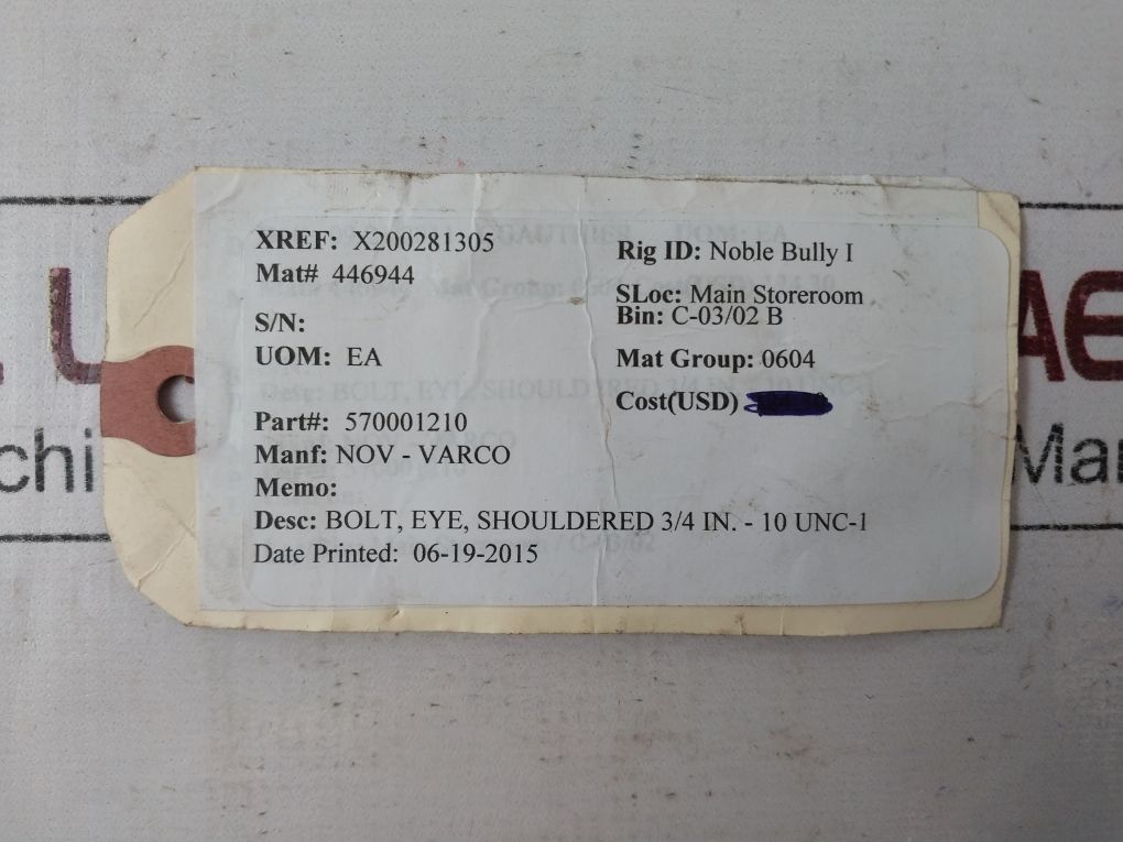 Lot Of 3X Chicago 3/4 Eye Bolt