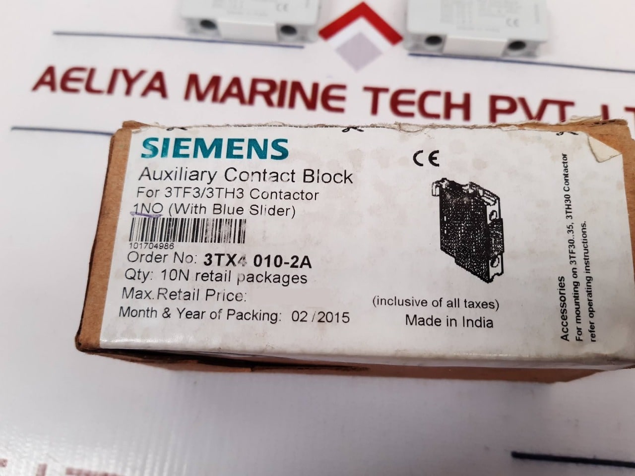 Set Of 4X Siemens 3Tx4010-2A Auxiliary Contact Block