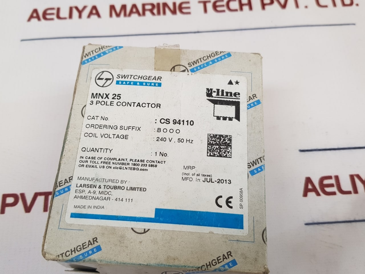L&T Mnx 25 Switchgear Cs 94110 Contactor