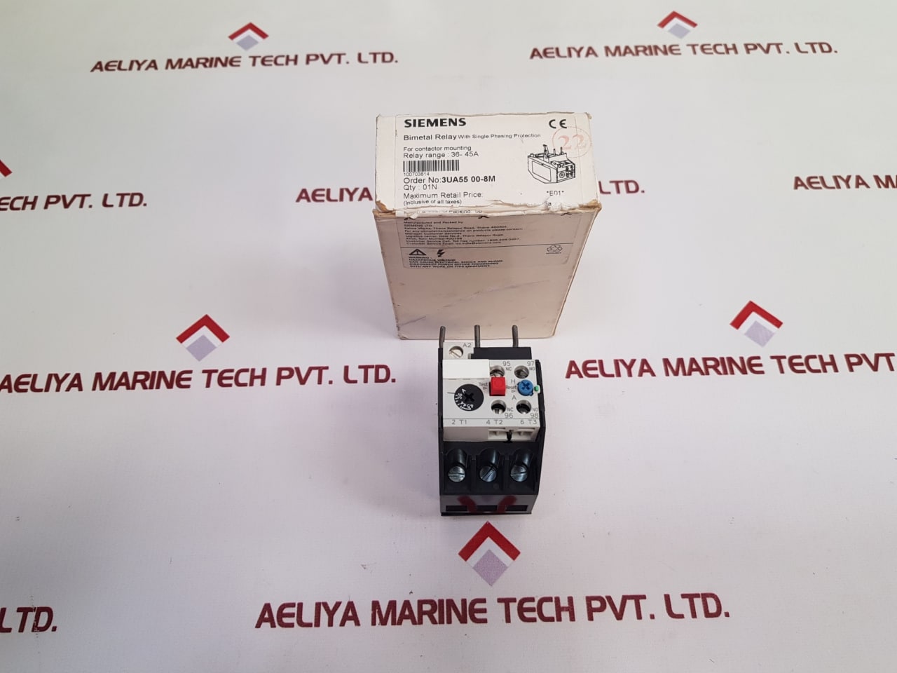 Siemens 3Ua55 00-8M Overload Relay 36-45A
