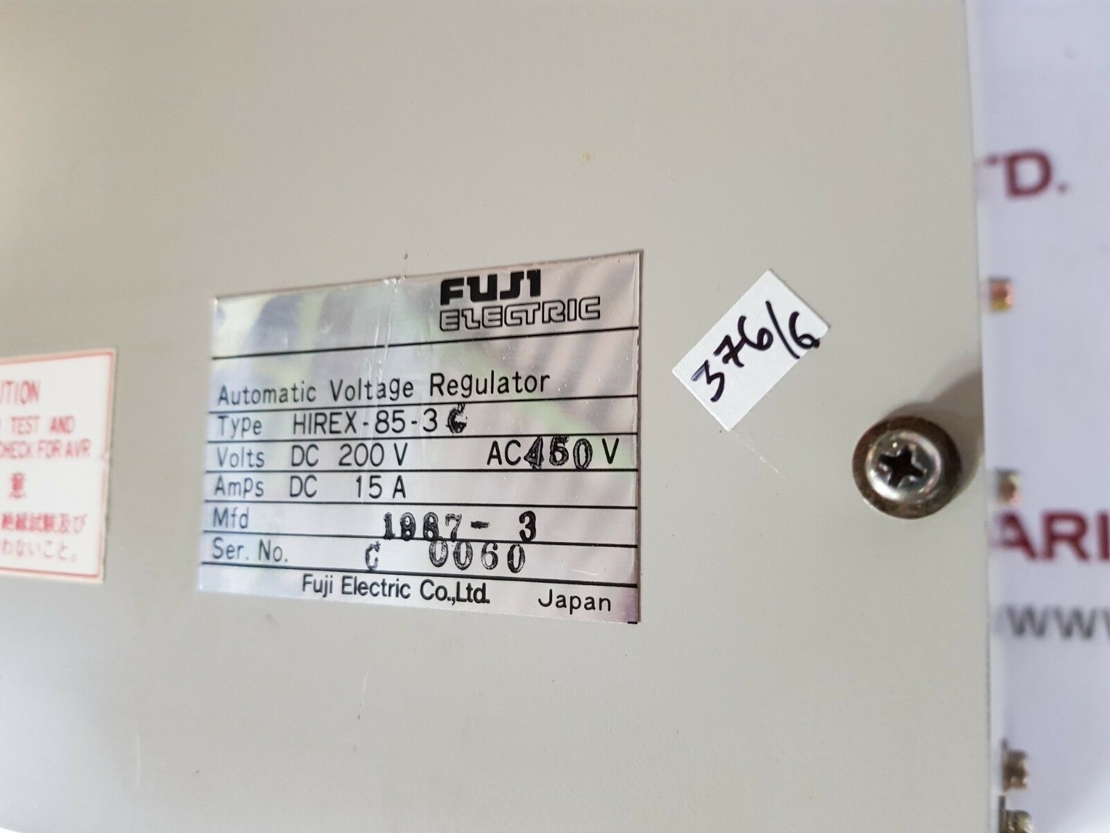 Fuji hirex 85 3c automatic voltage regulator