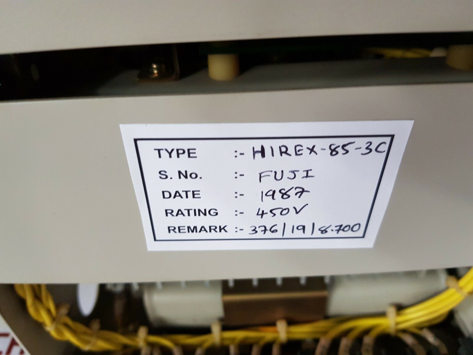 Fuji hirex 85 3c automatic voltage regulator