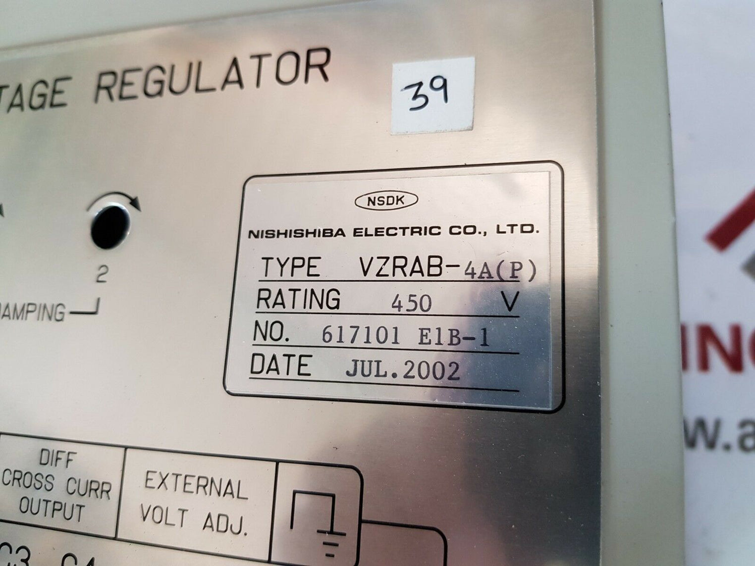 Nishishiba vzrab-4ap automatic voltage regulator