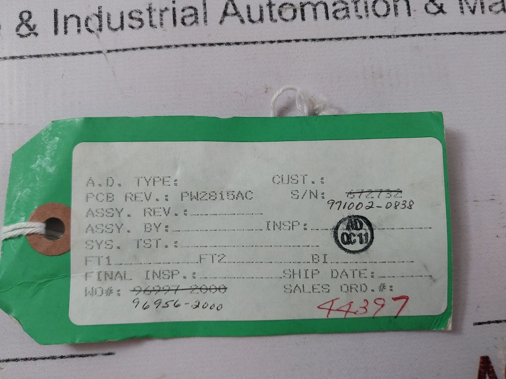 395-072-558-301 Pcb Card At 0500 5335 01 Rev E Ac8150C