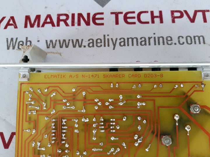 Elmatik d203-a pcb card
