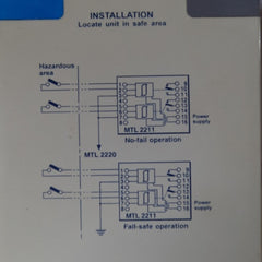 Mtl2211 2 channel is-input switch operated relay