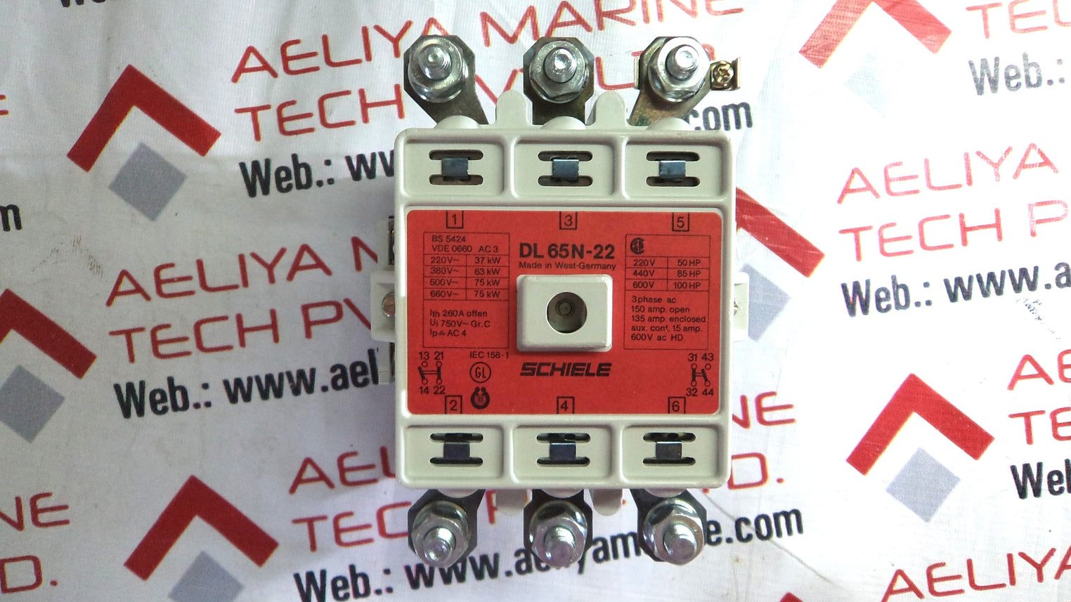 Alstom dl65n-22 air break contactor