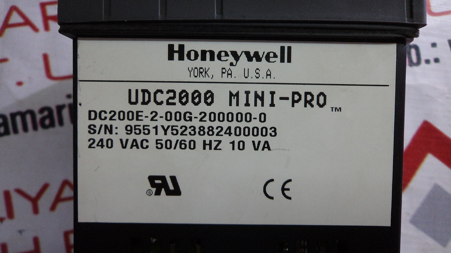 Honeywell udc2000 mini-pro dc200e-2-00g-200000-0