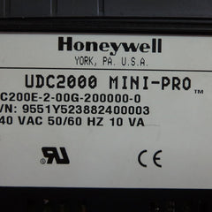 Honeywell udc2000 mini-pro dc200e-2-00g-200000-0