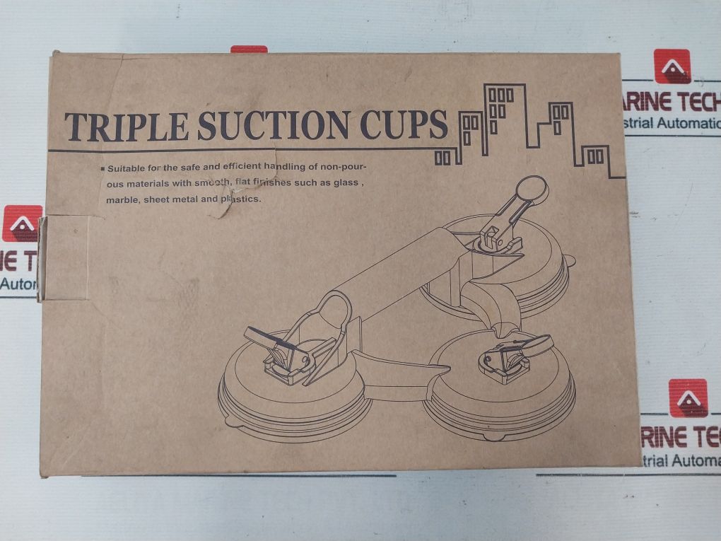 3C024002 Triple Suction Cups Glass Lifting Handle- 3-cups
