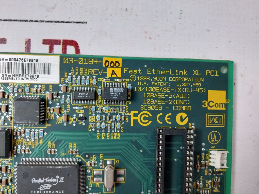 3Com 03-0184-000 Ethernet Card 02-0184-000