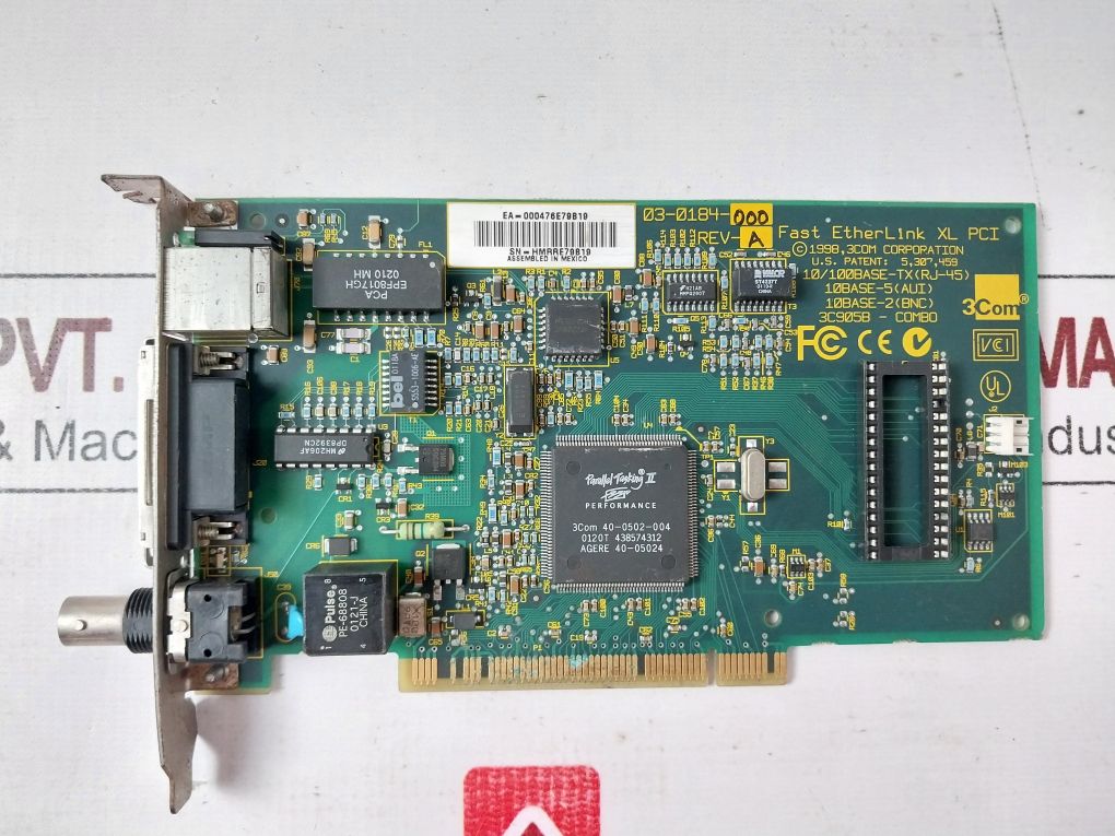 3Com 03-0184-000 Ethernet Card 02-0184-000