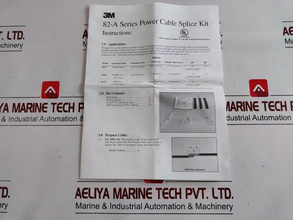 3M Scotchcast 82-a1 Inline Resin Splice Kit