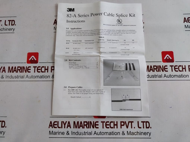 3M Scotchcast 82-a1 Inline Resin Splice Kit