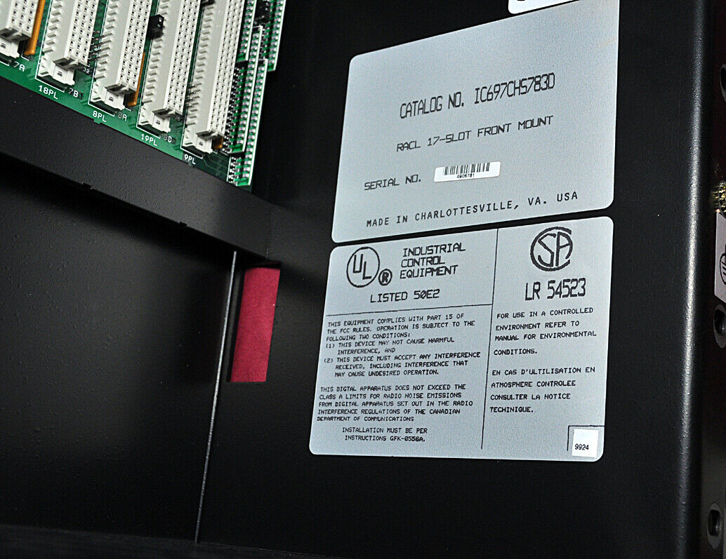 Ge fanuc ic697ch5783d 17-slot front mount