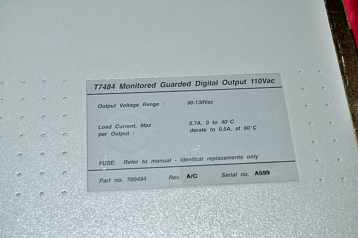T7484 Monitored Guarded Digital Output Module 110Vac