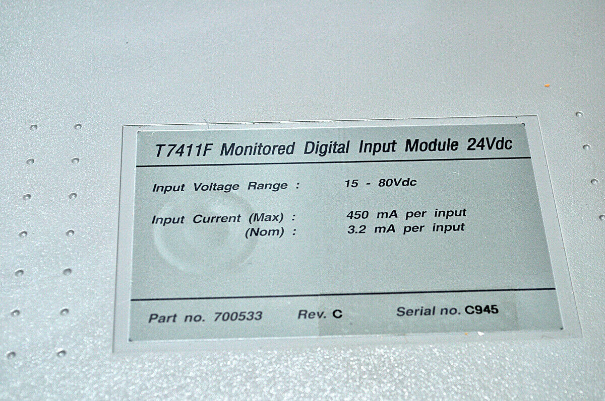 T7411F Monitored Digital Input Module 24Vdc