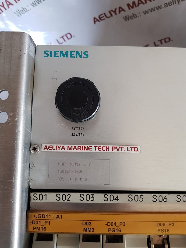 Siemens Ge.465 682.9012.00 Simadyn D Sr8 Plc Rack