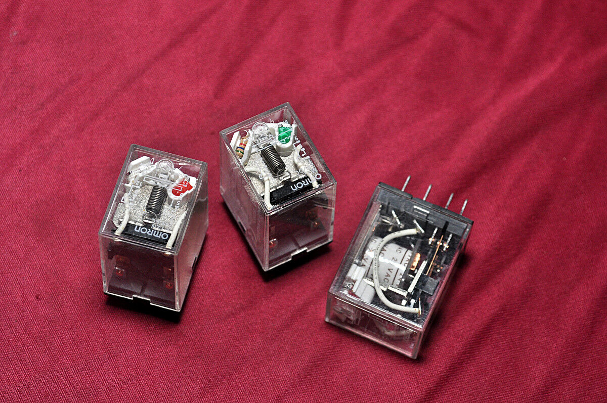 Set of 3x Omron my2n contactor relay 24vdc