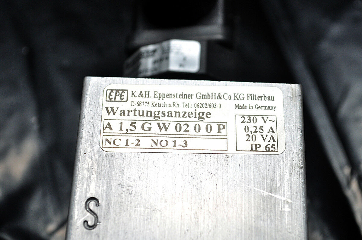 Epe a15 gw0200p filter clogging indicator switch