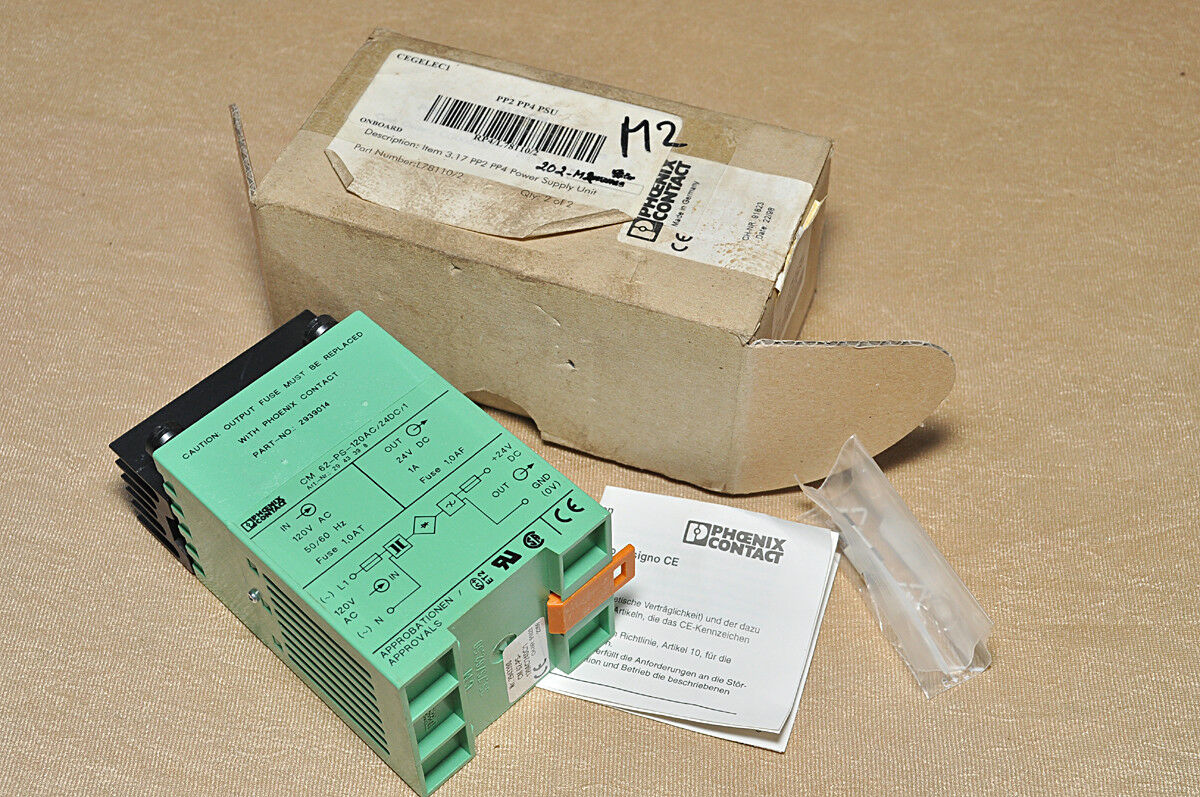 Phonix contact cm-62-ps-120ac/24dc/1 power supply unit