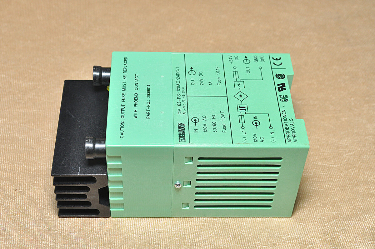 Phonix contact cm-62-ps-120ac/24dc/1 power supply unit