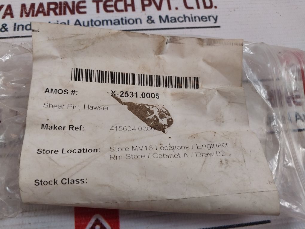415604.00000 Shear Pin Hawser