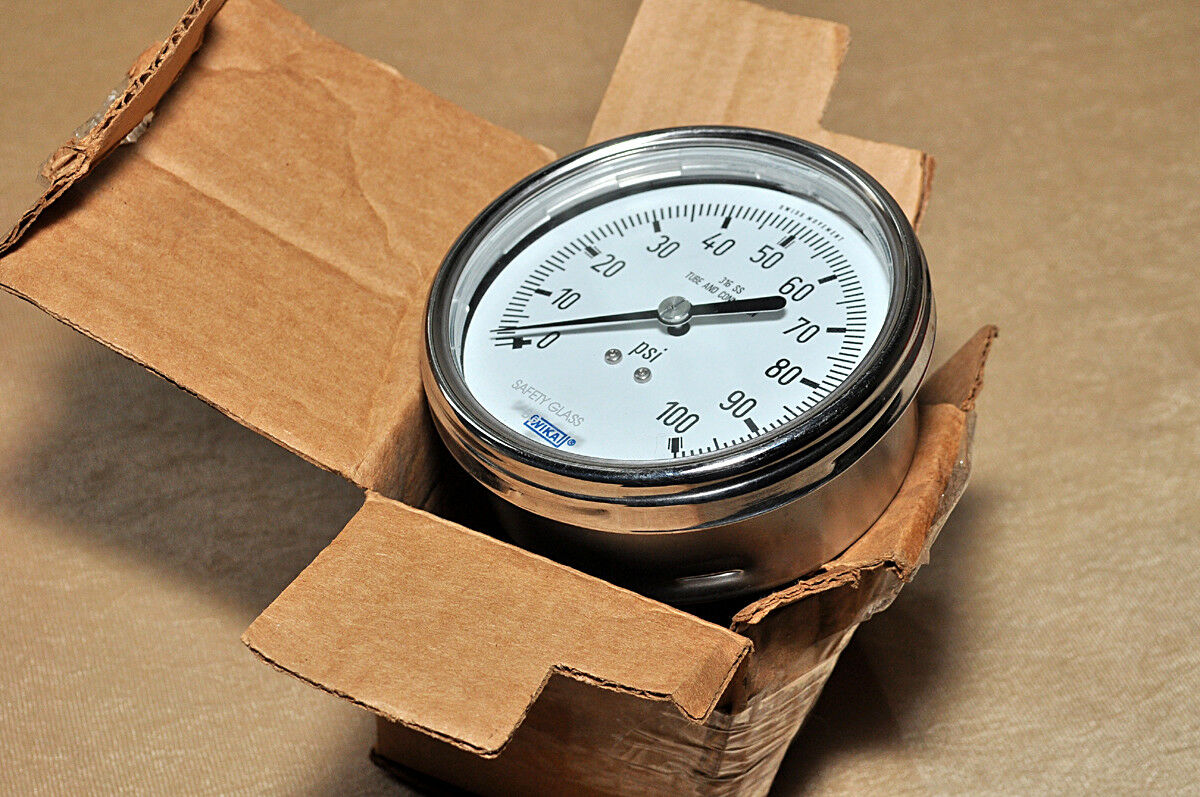Wika 316 ss tube and connection 0 to 100 psi pressure gauge