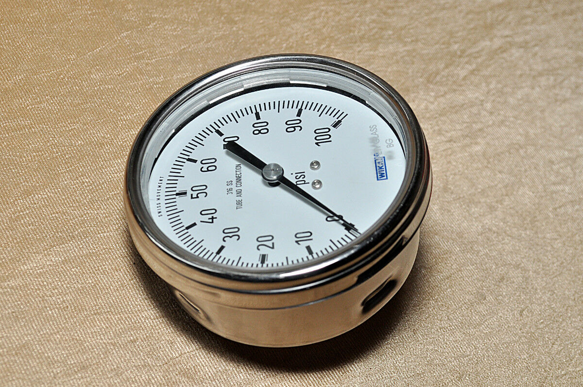 Wika 316 ss tube and connection 0 to 100 psi pressure gauge