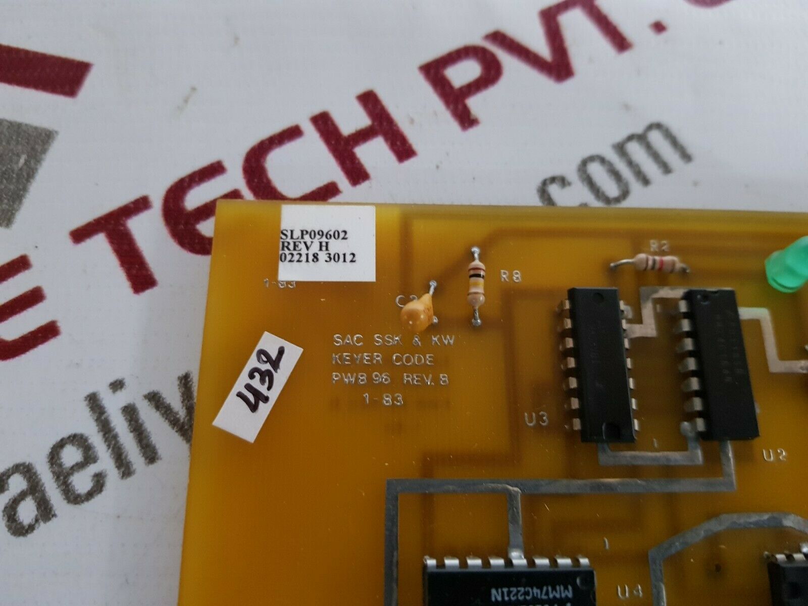 Sac ssk & kw pw8 96 pcb card slp09602 rev.h 02218 3012