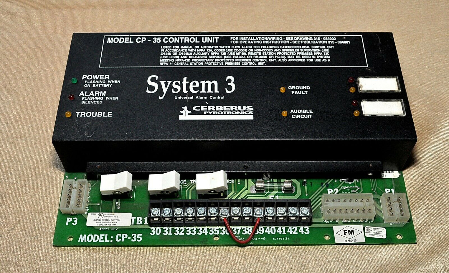 Cerberus cp-35 system 3 universal alarm control