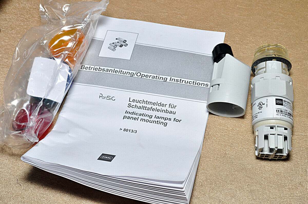 Stahl 8013/311 indicating lamps 8013311al panel-mounted