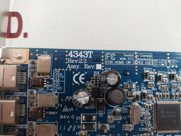4343T Rev: 2.3 Industrial Vision Frame Grabber Card