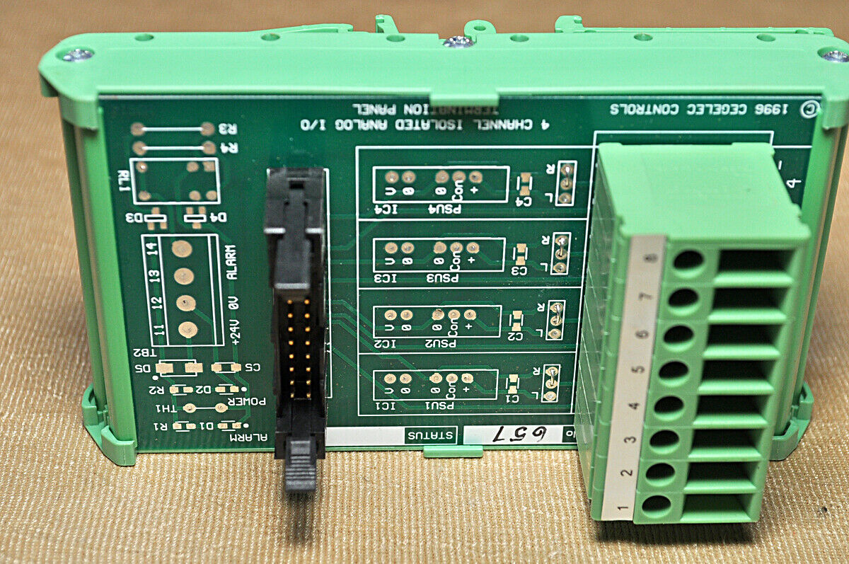 Cegelec control mae 96-11 4channel isolated analog i/o termination panel