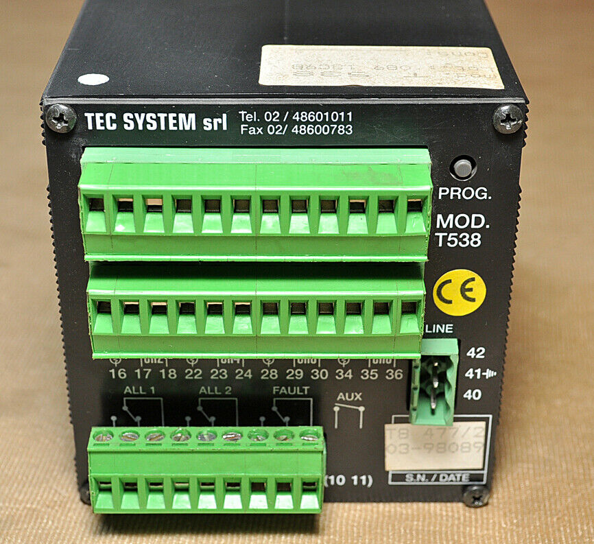 Tec system t538 protection relays