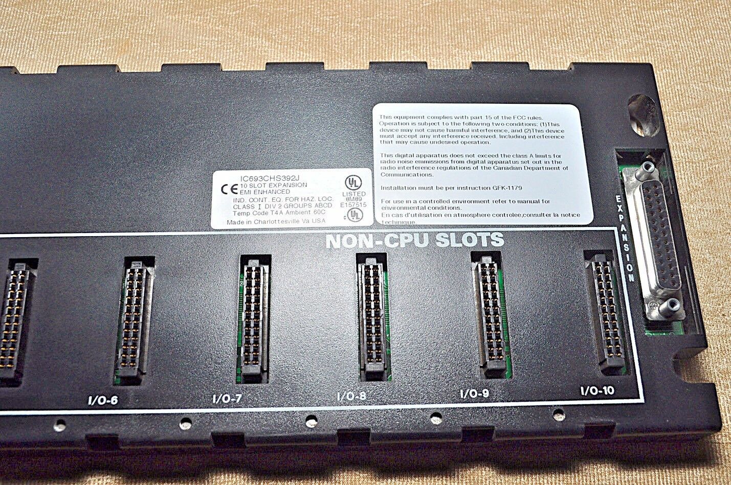 Ge Fanuc IC693CHS392J 10-Slot Expansion 6068399