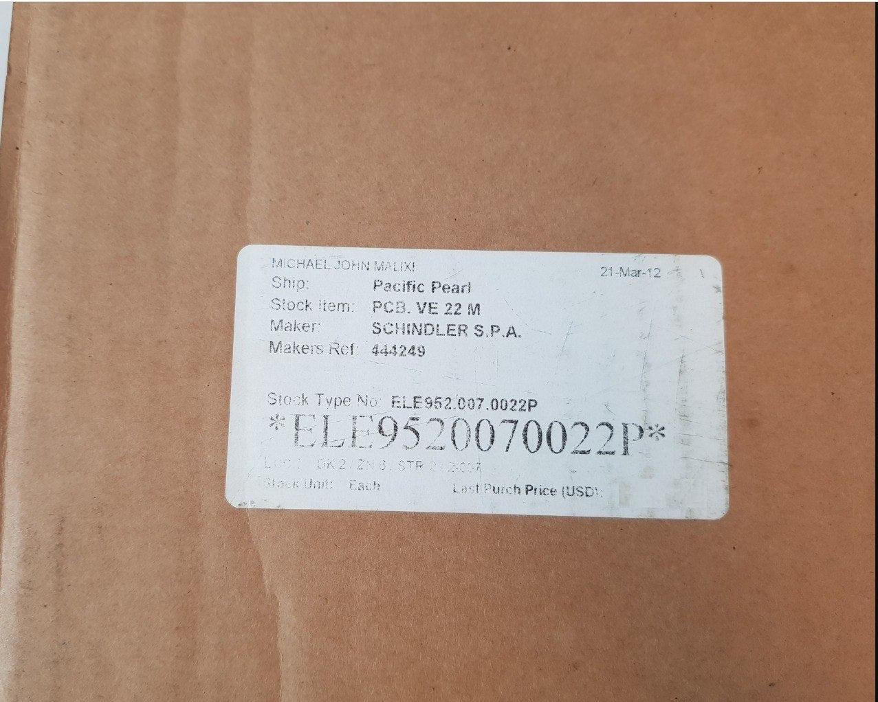 Schindler Ve 22 Mb Pcb Ve 22 M