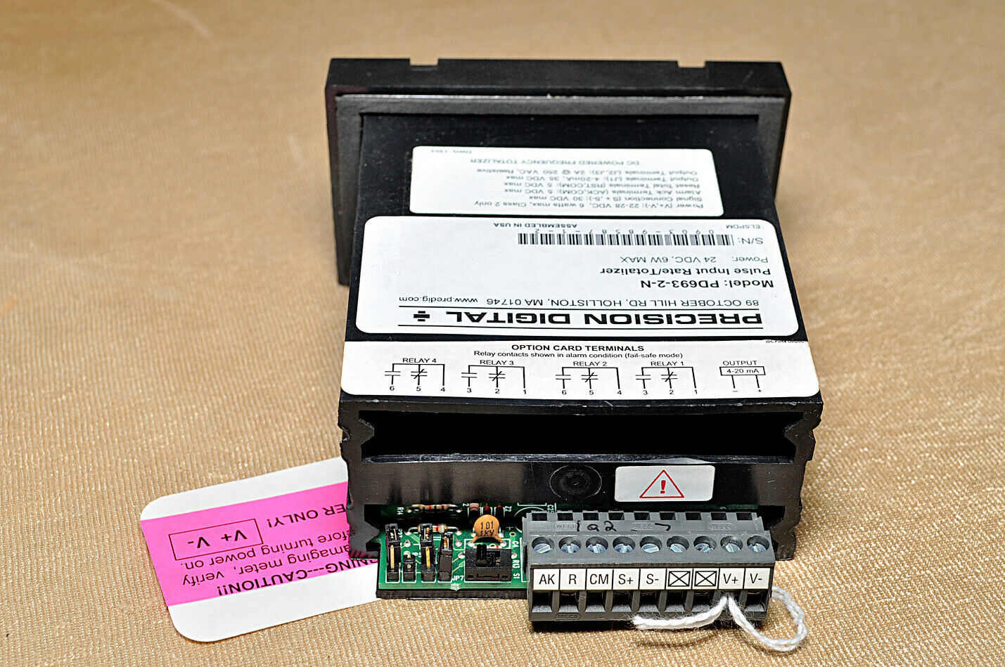 Precision digital pd693-2-n pulse input rate/totalizer