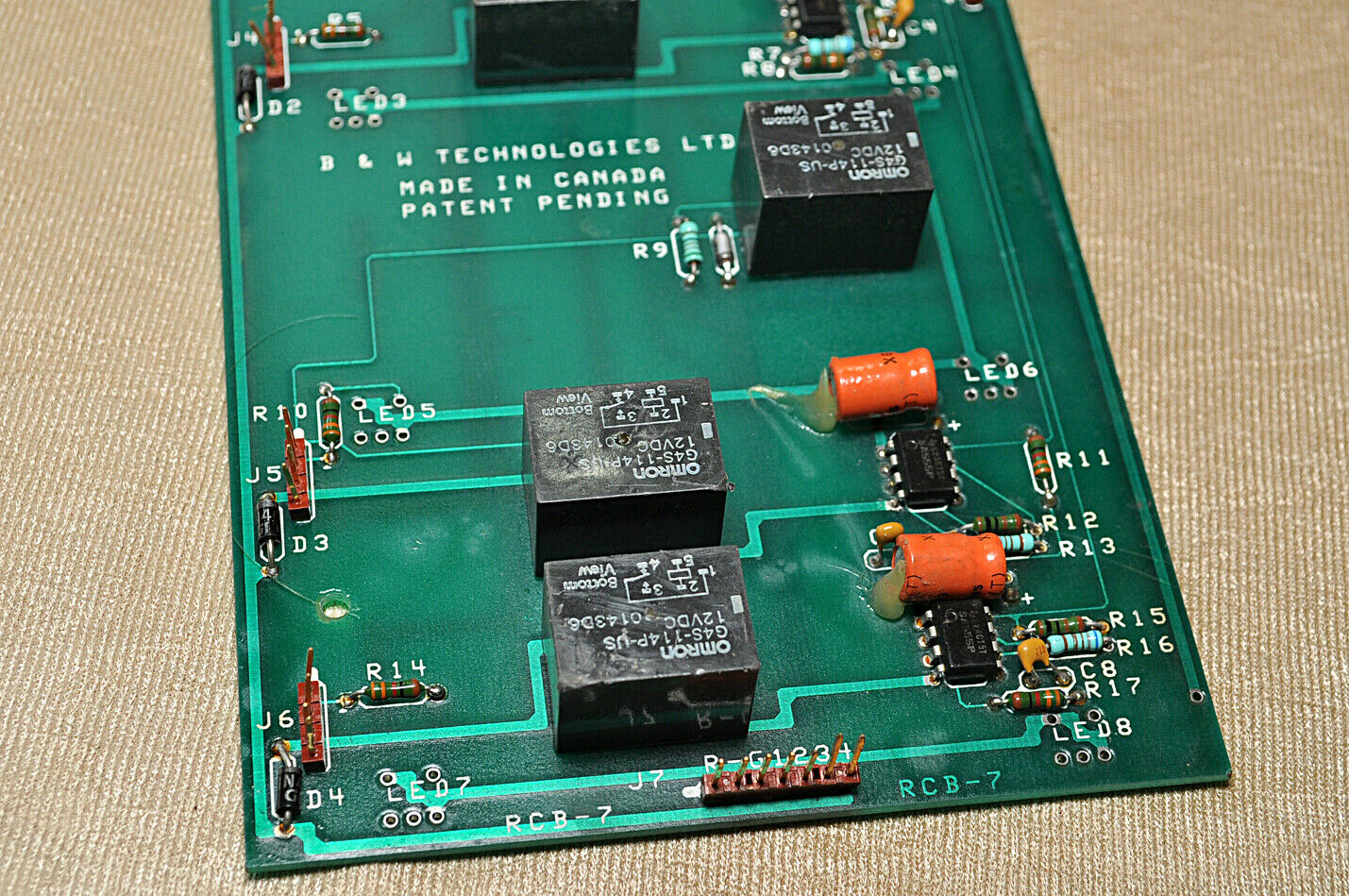 B&w technologies cgl-0 s016 pcb card
