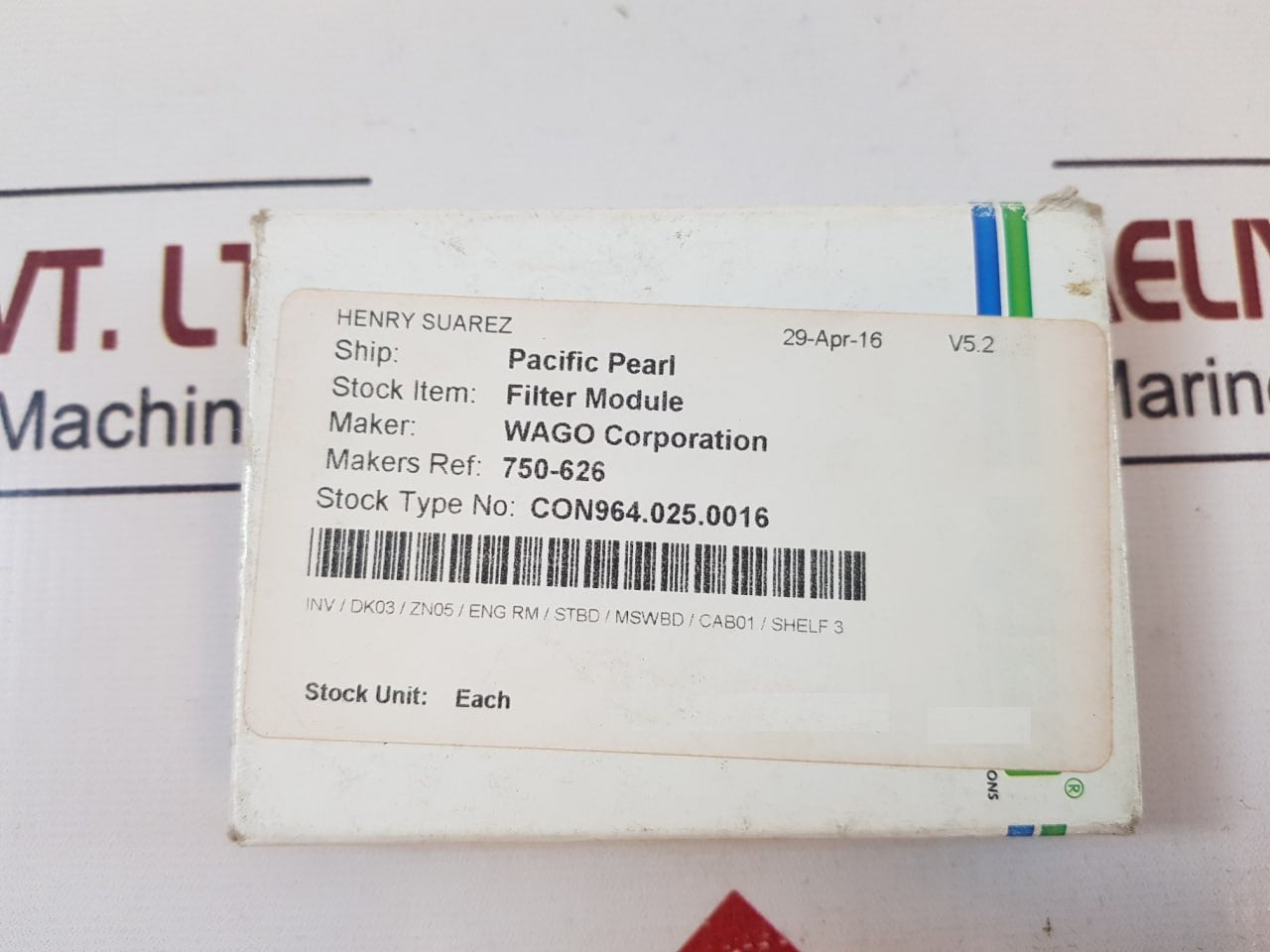 Wago 750-626 24v dc power supply filter with box