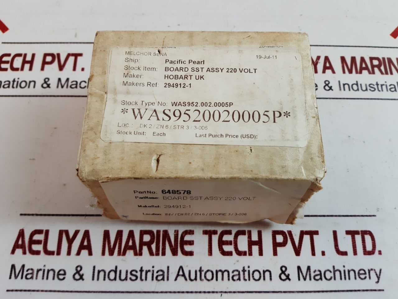 Hobart 294912-1 ,294905B Pc Board Sst Assy 220 Volt 648578