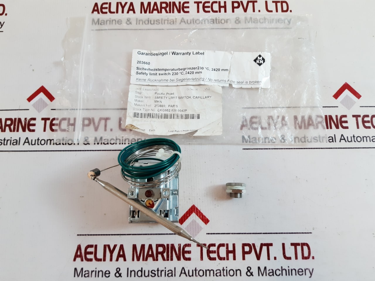 E.G.O 55.33549.040 Safety Limit Switch/Thermostat
